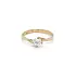 Gold Engagement Ring with Zircon