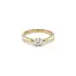 Gold Engagement Ring with Zircon