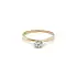 Gold Engagement Ring with Zircon