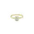 Gold Engagement Ring with Zircon
