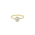 Gold Engagement Ring with Zircon