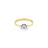Gold Engagement Ring with Zircon