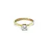 Gold Engagement Ring with Zircon