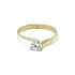 Gold Engagement Ring with Zircon
