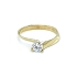 Gold Engagement Ring with Zircon