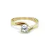 Gold Engagement Ring with Zircon