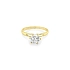 Gold Engagement Ring with Zircon