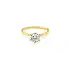Gold Engagement Ring with Zircon