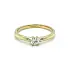 Gold Engagement Ring with Zircon