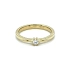 Gold Engagement Ring with Zircon