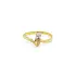 Gold Ring with Zircon