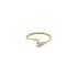 Gold Engagement Ring with Zircon
