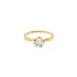 Gold Engagement Ring with Zircon