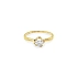 Gold Engagement Ring with Zircon