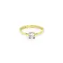 Gold Engagement Ring with Zircon