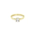 Gold Engagement Ring with Zircon