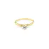 Gold Engagement Ring with Zircon
