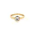 Gold Engagement Ring with Zircon