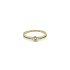 Gold Engagement Ring with Zircon
