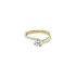 Gold engagement ring with cubic zirconia