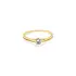 Gold Engagement Ring with Zircon