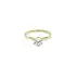 Gold engagement ring with cubic zirconia