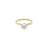 Gold engagement ring with cubic zirconia