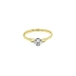 Gold Engagement Ring with Zircon