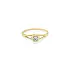 Gold Engagement Ring with Zircon