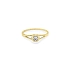 Gold Engagement Ring with Zircon