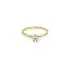 Gold Engagement Ring with Zircon