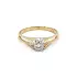 Engagement Ring with Zircon made of Combined Gold
