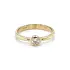 Gold Engagement Ring with Zircon