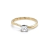 Gold Engagement Ring with Zircon