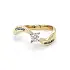 Gold Engagement Ring with Zircones