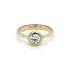 Gold Engagement Ring with Zircon