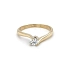 Gold Engagement Ring with Zircon
