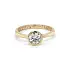 Gold Engagement Ring with Zircon