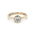 Gold Engagement Ring with Zircon