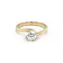 Gold Engagement Ring with Zircon