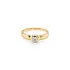 Gold Engagement Ring with Zircon