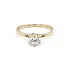 Gold Engagement Ring with Zircon