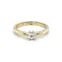 Gold Engagement Ring with Zircon