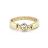 Gold Engagement Ring with Zircon