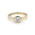 Gold Engagement Ring with Zircon