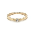 Gold Engagement Ring with Zircon
