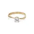 Gold Engagement Ring with Zircon