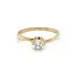Gold Engagement Ring with Zircon