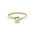 Gold Engagement Ring with Zircon