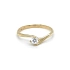 Gold Engagement Ring with Zircon
